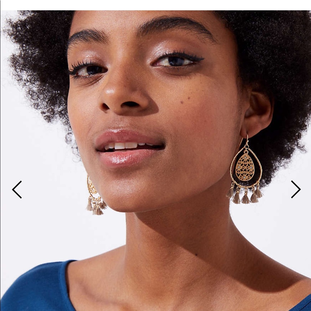 Loft Filigree tassel drop earring - Picture 2 of 7
